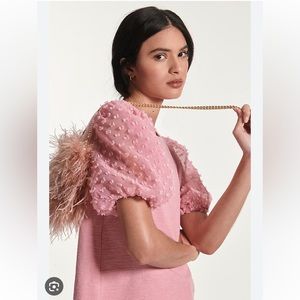 Mauve Woven Puff Sleeve Top( NWOT)